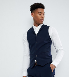 Темно-синий супероблегающий жилет ASOS DESIGN Tall