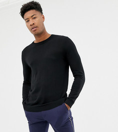 Черный хлопковый джемпер ASOS DESIGN Tall
