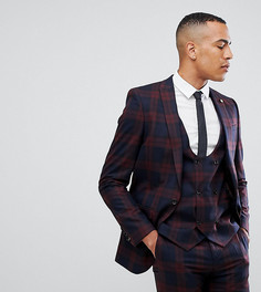 Облегающий пиджак в клетку Twisted Tailor-Красный