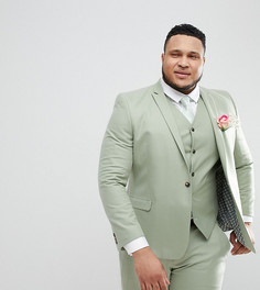 Зеленый пиджак скинни ASOS PLUS