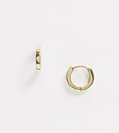 Серьги-кольца из позолоченного серебра ASOS DESIGN-Золотой