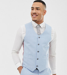 Синий зауженный жилет ASOS DESIGN Tall wedding