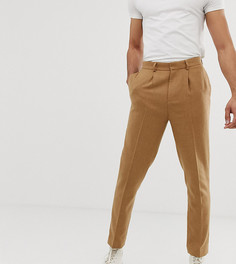 Строгие фактурные брюки для высоких ASOS DESIGN-Бежевый