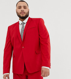 Красный пиджак скинни ASOS DESIGN Plus