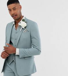 Голубой пиджак скинни ASOS DESIGN Tall Wedding-Синий