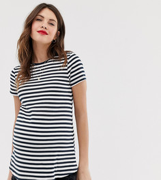 Футболка с круглым вырезом в полоску ASOS DESIGN Maternity-Мульти