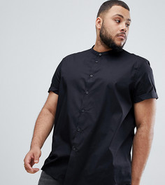 Черная рубашка классического кроя с воротником на пуговице ASOS DESIGN Plus-Черный