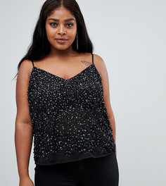 Топ с пайетками ASOS DESIGN Curve-Черный