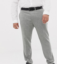 Серые зауженные брюки ASOS DESIGN Plus wedding-Бежевый