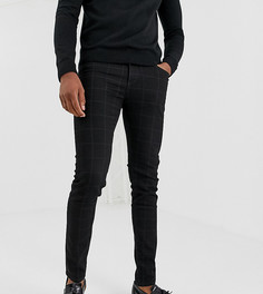Черные джинсы скинни в клетку ASOS DESIGN Tall-Черный
