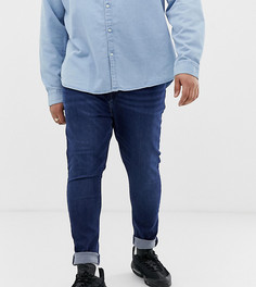 Темно-синие джинсы стретч с напылением ASOS DESIGN Plus-Синий