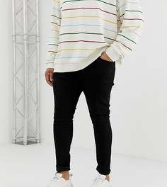Черные эластичные джинсы с напылением ASOS DESIGN Plus-Черный