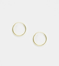 Серьги-кольца 20 мм из позолоченного серебра ASOS DESIGN-Золотой