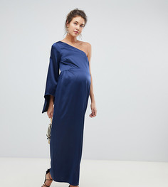 Платье макси с одним рукавом True Violet Maternity-Темно-синий