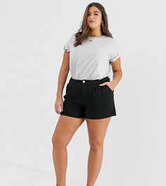 Шорты чиносы с защипами ASOS DESIGN Curve-Черный