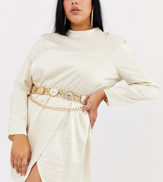 Пояс-цепочка с монетками ASOS DESIGN-Золотой