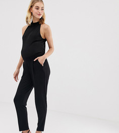 Трикотажные брюки-галифе с посадкой под животом ASOS DESIGN Maternity ultimate tall-Черный