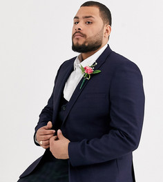 Темно-синий супероблегающий пиджак ASOS DESIGN Plus wedding