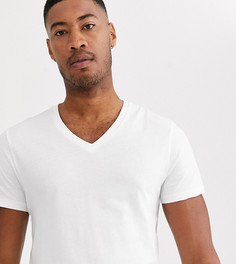 Белая футболка с V-образным вырезом ASOS DESIGN Tall-Белый
