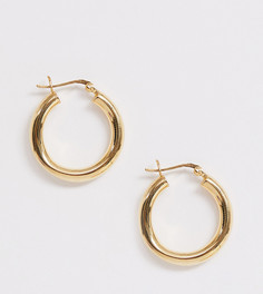 Серьги-кольца из позолоченного серебра ASOS DESIGN - 25 мм-Золотой