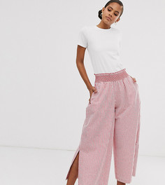 Широкие брюки в красную полоску ASOS DESIGN Tall-Мульти