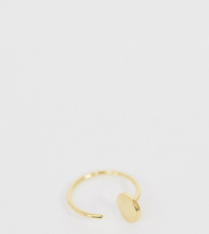 Серебряное позолоченное кольцо для носа ASOS DESIGN-Золотой