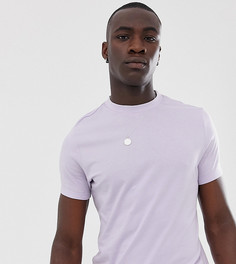 Фиолетовая футболка из органического хлопка с круглым вырезом ASOS DESIGN Tall-Фиолетовый