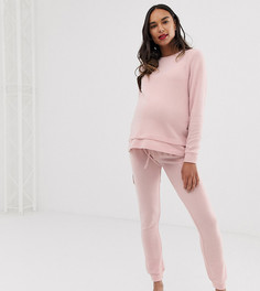 Свитшот и джоггеры для дома ASOS DESIGN Maternity-Розовый