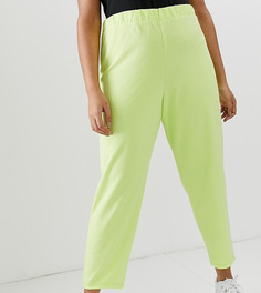 Креповые зауженные брюки ASOS DESIGN Curve-Зеленый