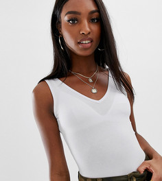 Белое боди с V-образным вырезом ASOS DESIGN Tall-Белый