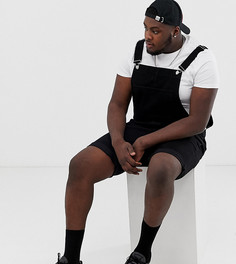 Черный комбинезон с шортами ASOS DESIGN Plus