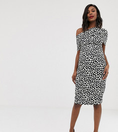 Платье-футляр в горошек с плиссировкой ASOS DESIGN Maternity-Мульти