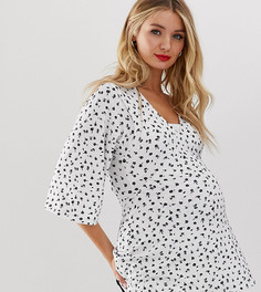 Топ для кормящих мам с запахом и цветочным принтом ASOS DESIGN Maternity-Мульти