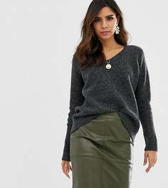 Джемпер с V-образным вырезом Vila-Серый