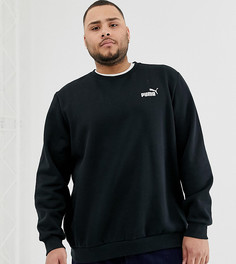 Черный свитшот с логотипом Puma PLUS Essentials
