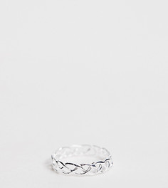 Серебряное кольцо с плетеным эффектом ASOS DESIGN Curve-Серебряный
