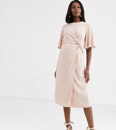 Темно-синее платье миди с рукавами-кимоно ASOS DESIGN Maternity-Розовый