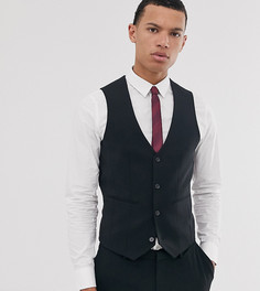 Черный супероблегающий жилет ASOS DESIGN Tall
