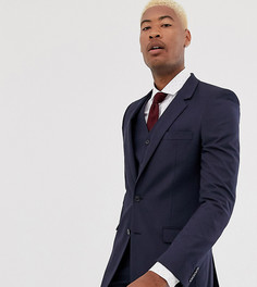 Темно-синий приталенный пиджак ASOS DESIGN Tall