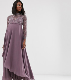 Платье миди с запахом и декорированным лифом ASOS DESIGN Maternity-Мульти