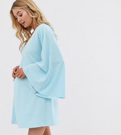 Платье мини с глубоким вырезом и рукавами клеш ASOS DESIGN maternity-Мульти