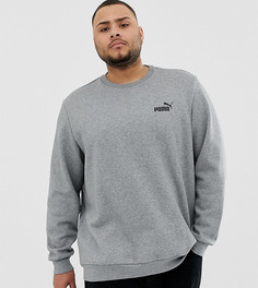 Серый свитшот с логотипом Puma PLUS Essentials