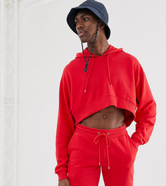 Красный спортивный костюм из укороченного oversize-худи и шортов ASOS DESIGN Tall