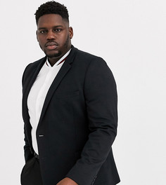 Черный супероблегающий трикотажный пиджак ASOS DESIGN Plus