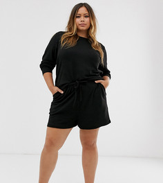 Мягкие комбинируемые шорты ASOS DESIGN Curve-Черный