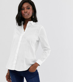 Рубашка из эластичного хлопка с длинными рукавами ASOS DESIGN Maternity-Белый