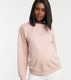Розовый свитшот из органического хлопка ASOS DESIGN Maternity