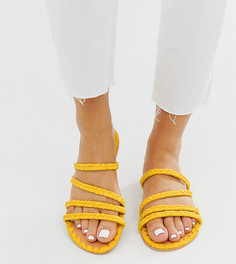 Сандалии для широкой стопы ASOS DESIGN Felix premium-Желтый