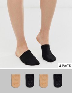 Набор из 4 пар носков для мюли (черные / бежевые) Gipsy-Мульти