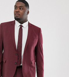 Бордовый приталенный пиджак ASOS DESIGN Plus-Красный